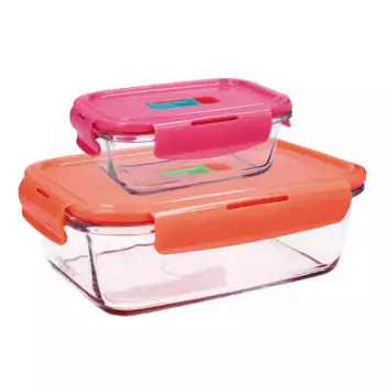 Набор из 2 герметичных контейнеров Holy Luminarc, разноцветный