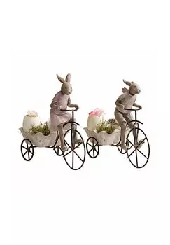 Набор из 2 гоночных кроликов коричневый Loberon, коричневый