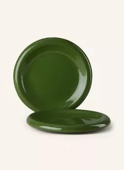 Набор из 2-х десертных тарелок barro, диаметр: 18 см. Hay, зеленый