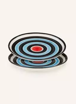 Набор из 2-х круглых десертных тарелок, диаметр: 21 см. Les Ottomans, черный