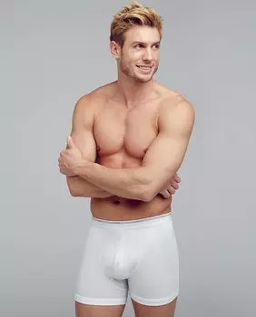 Набор из 2-х мужских вязаных боксеров белого цвета Jockey, белый