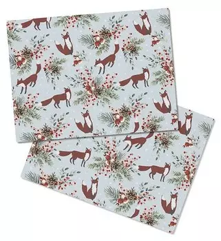 Набор из 2-х прямоугольных салфеток Dmora, 40x1x30 см, многоцветный