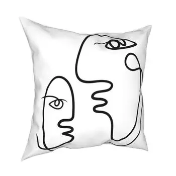 Набор из 2-х стильных наволочек ArtLOOK>Picasso Faces No. 1<Шелковый вид 50х50/45х45 см - перенесите искусство на свой диван IT_IS IN