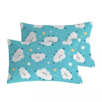 Набор из 2 хлопковых наволочек «Облака» Mr. Wonderful, голубое небо