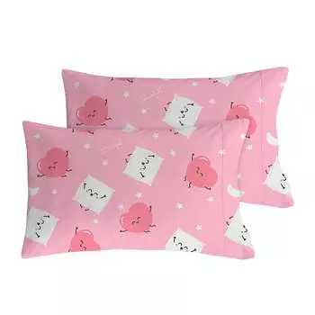 Набор из 2 хлопковых наволочек «Сердца» Mr. Wonderful, розовый