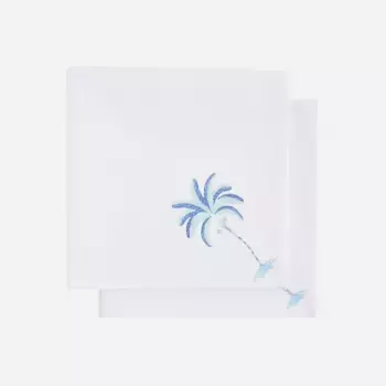 Набор из 2 хлопковых салфеток Palm Trees El Corte Ingls, синий