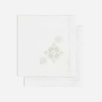 Набор из 2 хлопковых салфеток «Снежинка» El Corte Ingls, бежевый