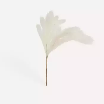 Набор из 2 искусственных веток с перьями El Corte Ingls, крем