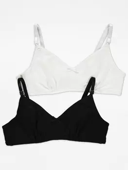 Набор из 2 комплектов черного бюстгальтера Comfort First без подкладок черного цвета в ассортименте George., черный