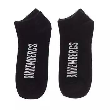 Набор из 2 коротких невидимых носков bk076 для мужчин Bikkembergs, черный