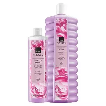 Набор из 2 косметических средств Avon Pretty Peony Peonia Magnolia Musk Liquid + Gel