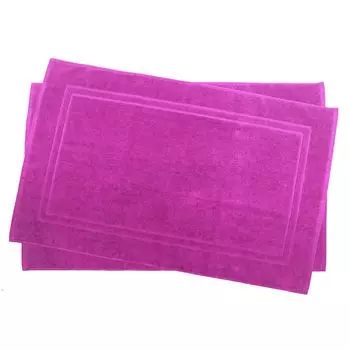 Набор из 2 ковриков для ванной и душа Julie Julsen, двойная рамка, розовый, 50 x 80 см, фиолетовый