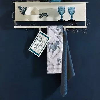 Набор из 2 кухонных полотенец и губки - Blue Winter Maison Sucre