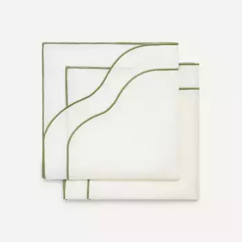 Набор из 2 льняных салфеток Nube El Corte Ingls, зеленый