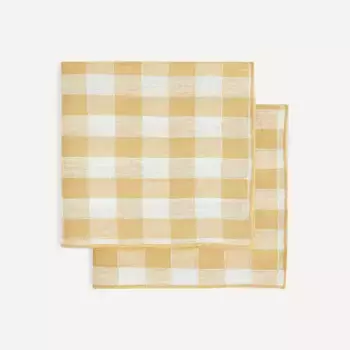 Набор из 2 льняных салфеток Vichy El Corte Ingls, горчица