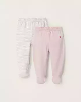 Набор из 2 леггинсов из 100 % хлопка для девочек с ножками Zippy, фиолетовый