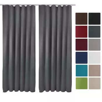 Набор из 2 лент для завивки Amelie Nora blackout 140х245см Beautissu, серый