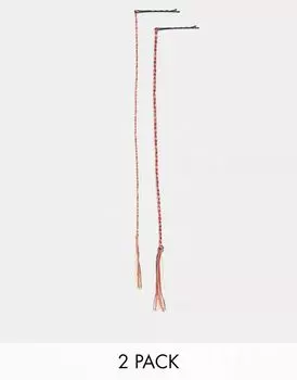 Набор из 2 лент Reclaimed Vintage для косичек для волос