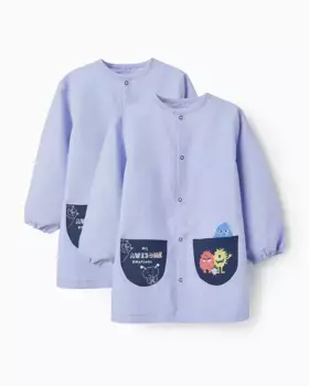 Набор из 2 малышей для мальчика в клетчатую клетку с карманами Zippy, светло-голубой