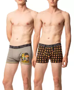 Набор из 2 мужских боксеров из трикотажа, разные цвета SOY, серый