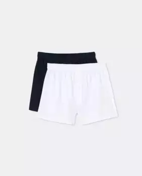 Набор из 2 мужских боксеров простой вязки белого и темно-синего цветов Emidio Tucci, мультиколор