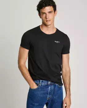 Набор из 2 мужских маек с принтом логотипа Pepe Jeans, черный