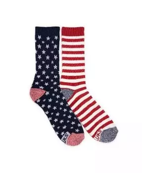 Набор из 2 мужских носков для экипажа MUK LUKS, мультиколор