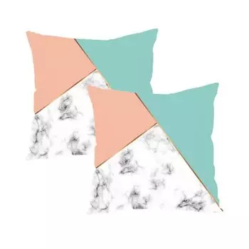 Набор из 2 наволочек, 45 см x 45 см, летние наволочки, наволочки из спандекса с мраморным принтом, мягкие квадратные современные наволочки для дивана, конференц-зала, дома/сада CANDeal, мультиколор