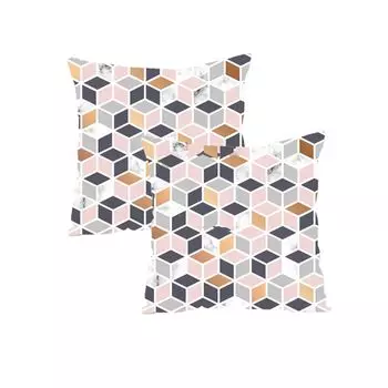 Набор из 2 наволочек, 45 см x 45 см, летние наволочки, наволочки из спандекса с мраморным принтом, мягкие квадратные современные наволочки для дивана, конференц-зала, дома/сада CANDeal, мультиколор