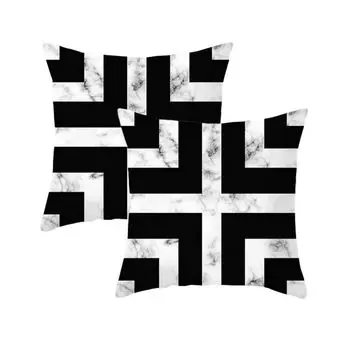 Набор из 2 наволочек, 45 см x 45 см, летние наволочки, наволочки из спандекса с мраморным принтом, мягкие квадратные современные наволочки для дивана, конференц-зала, дома/сада CANDeal, мультиколор