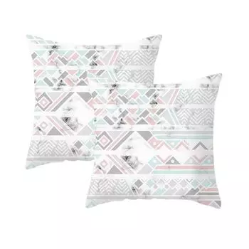 Набор из 2 наволочек, 45 см x 45 см, летние наволочки, наволочки из спандекса с мраморным принтом, мягкие квадратные современные наволочки для дивана, конференц-зала, дома/сада CANDeal, мультиколор