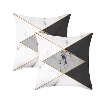 Набор из 2 наволочек, 45 см x 45 см, летние наволочки, наволочки из спандекса с мраморным принтом, мягкие квадратные современные наволочки для дивана, конференц-зала, дома/сада CANDeal, мультиколор