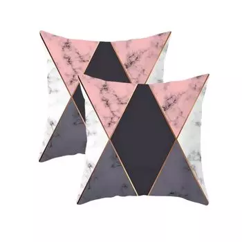Набор из 2 наволочек, 45 см x 45 см, летние наволочки, наволочки из спандекса с мраморным принтом, мягкие квадратные современные наволочки для дивана, конференц-зала, дома/сада CANDeal, мультиколор