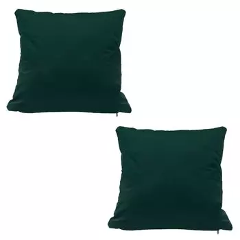 Набор из 2 наволочек 50 x 50 см, мягкие бархатные чехлы из бирюзовыйового бархата, диванные подушки, декоративная подушка на молнии Haus und Deko