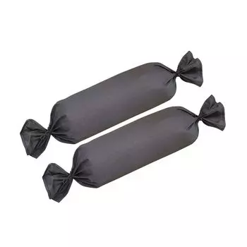 Набор из 2 наволочек Dream Sleep Nobility Linon, 2 наволочки для шеи, 26х79 см, антрацит Traumschlaf