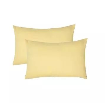 Набор из 2 наволочек из трикотажа 50х70 см 100% хлопок желтый livessa