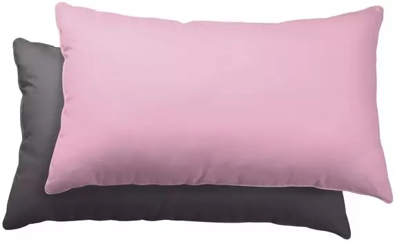Набор из 2 наволочек наволочка наволочка 40х80 см серо-розовая микрофибра One-Home