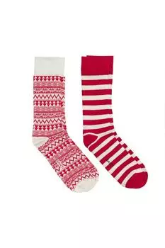 Набор из 2 носков Fairisle в подарочной упаковке GANT, красный