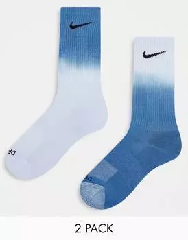Набор из 2 носков Nike унисекс синего цвета с эффектом погружения