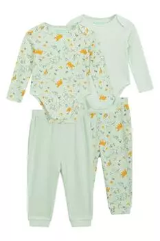 Набор из 2 облегающих боди из 100% хлопка с легкими эластичными манжетами Mountain Warehouse, зеленый