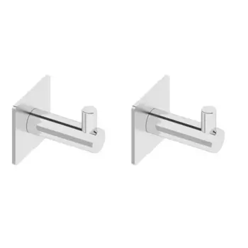 Набор из 2 отдельных вешалок Amsterdam Adhesivo Beltrn, хром