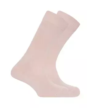 Набор из 2 пар мужских бамбуковых носков бежевого цвета с противодавящей манжетой Punto Blanco