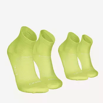 НАБОР ИЗ 2 ПАР НОСКОВ ДЛЯ БЕГА RUN500 FINE CREW Kiprun