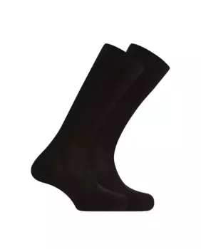 Набор из 2 пар однотонных мужских носков Punto Blanco из органического хлопка, черный