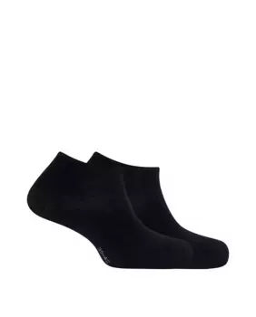 Набор из 2 пар однотонных мужских носков Punto Blanco из органического хлопка, черный