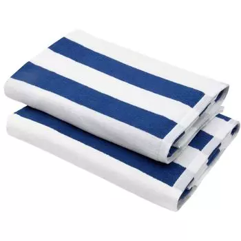 Набор из 2 подушек Ankonbej для высокой спинки из оксфордской ткани с красным клетчатым узором Zollner, синий