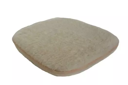 Набор из 2 подушек для сидений из натуральной шерсти однотонного цвета экрю Adlatus