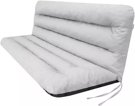 Набор из 2 подушек для сидений из натуральной шерсти однотонного светло-коричневого цвета. Hobbygarden, серый