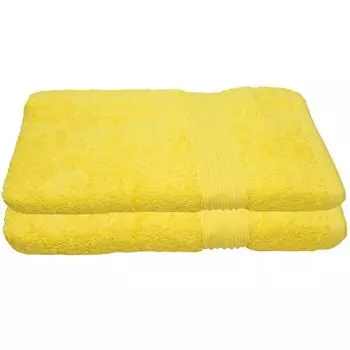 Набор из 2 полотенец для душа Julie Julsen 70 см x 140 см, желтый, 70x140