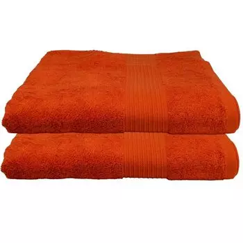 Набор из 2 полотенец для душа Julie Julsen 70 x 140 см, терракота, 70x140, красный